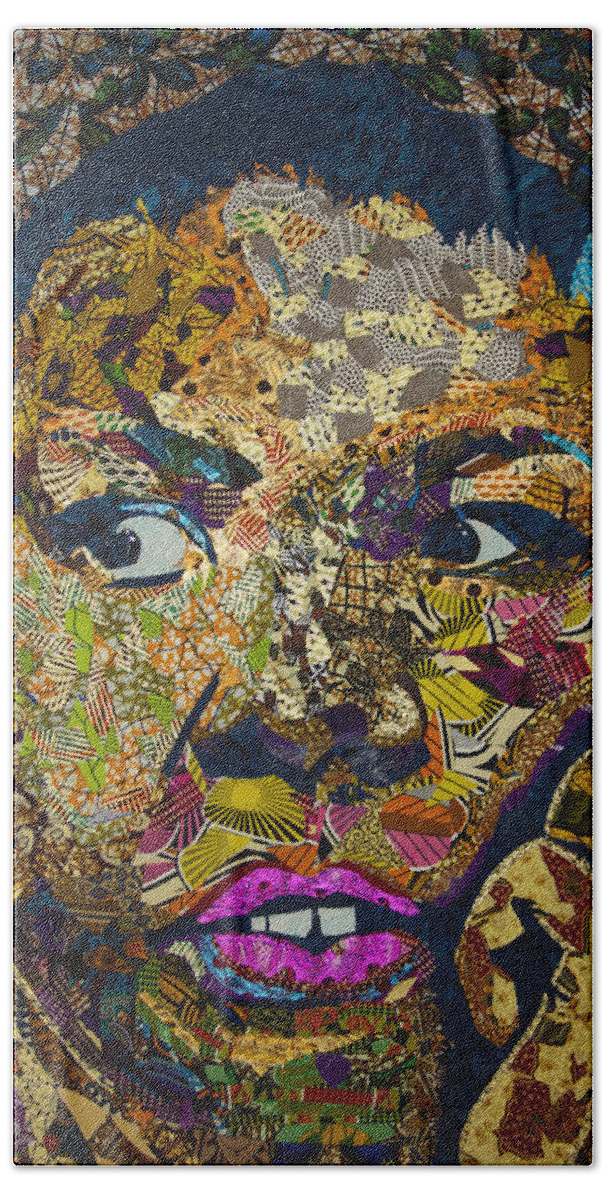 Maya Angleou Beach Sheet featuring the tapestry - textile Mama's Watching by Apanaki Temitayo M