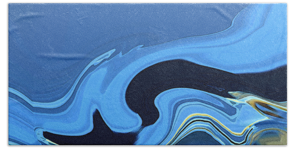 Abstract Beach Towel featuring the digital art Marbled by Gina Harrison
