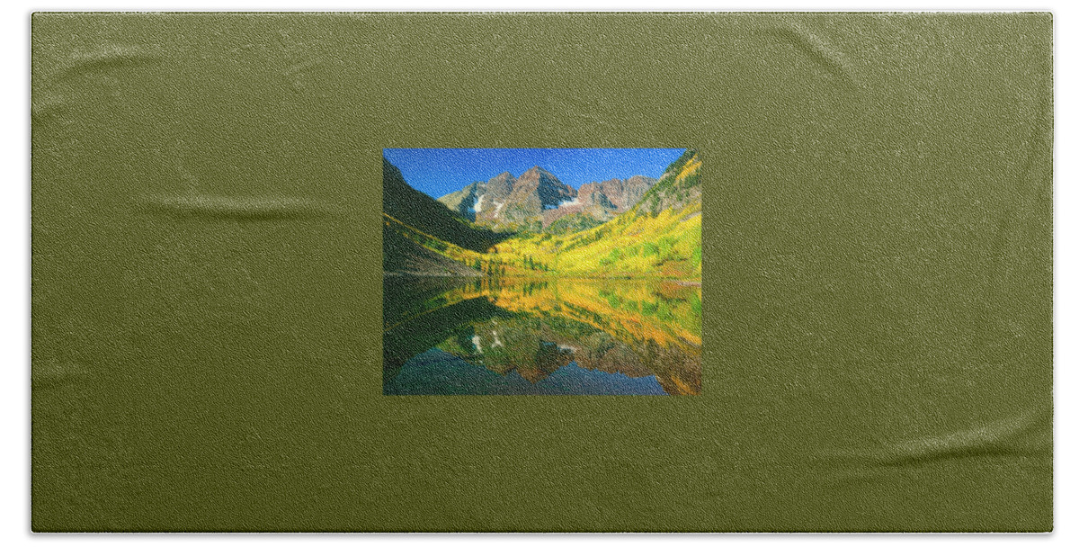 Wild Beach Towel featuring the photograph Maroon Bells Autumn by Mark Miller