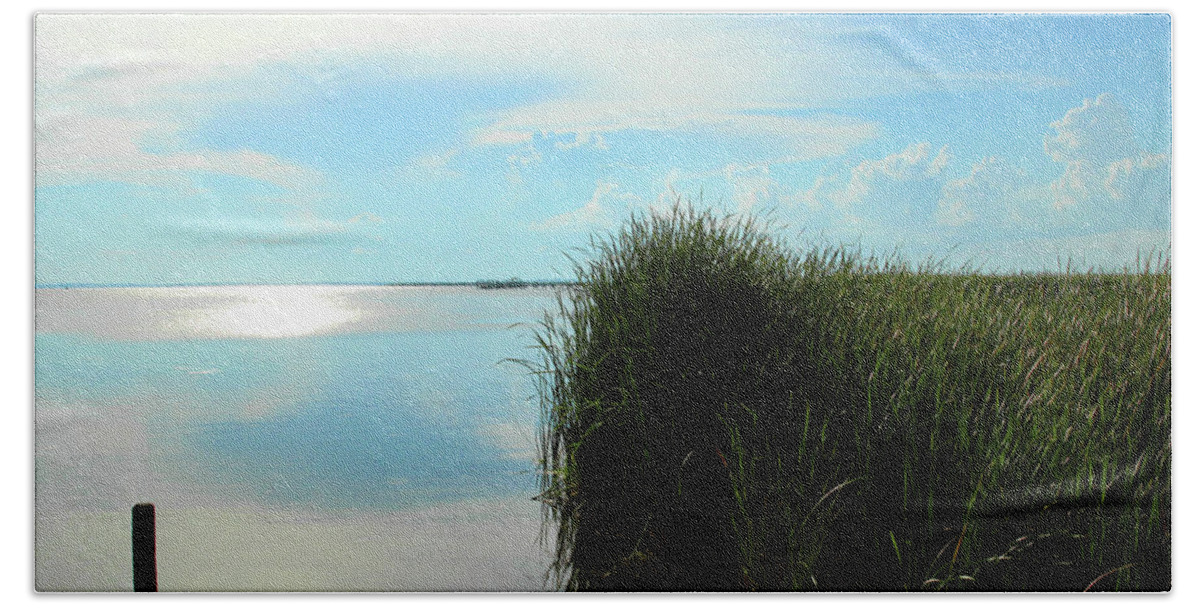 Marshland Beach Towel featuring the photograph Marshland by David Stasiak