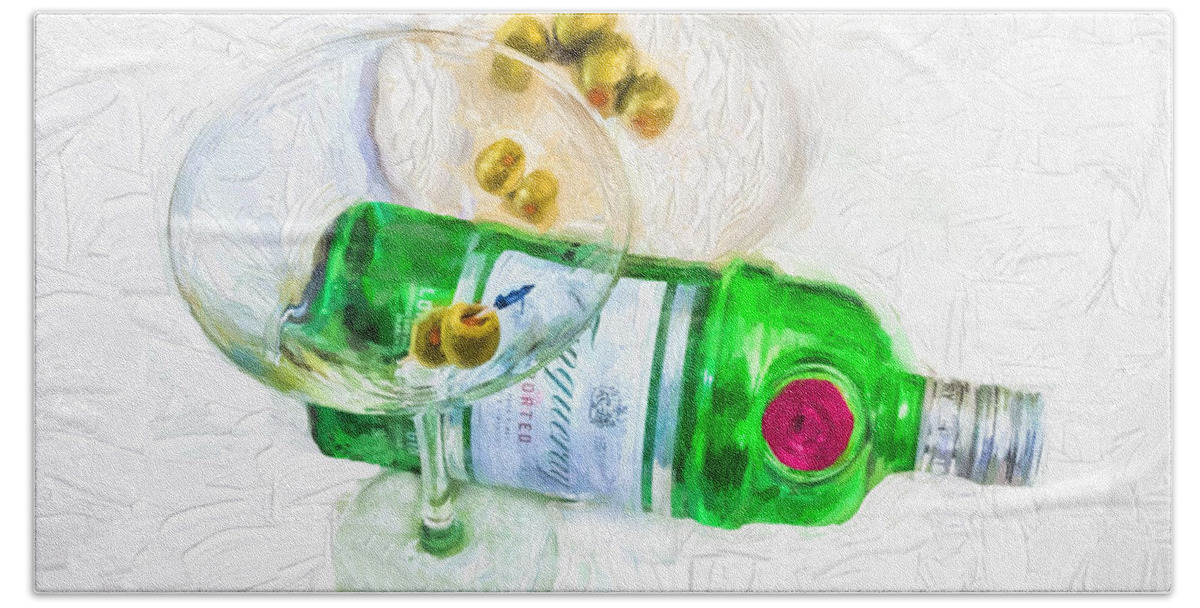 Impasto Beach Towel featuring the photograph Martini by Pat Cook