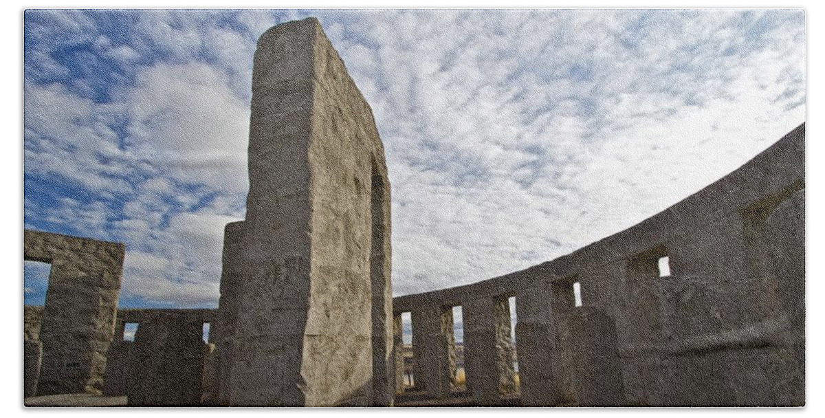 Stonehenge Beach Towel featuring the photograph Maryhill Stonehenge 4 by Todd Kreuter