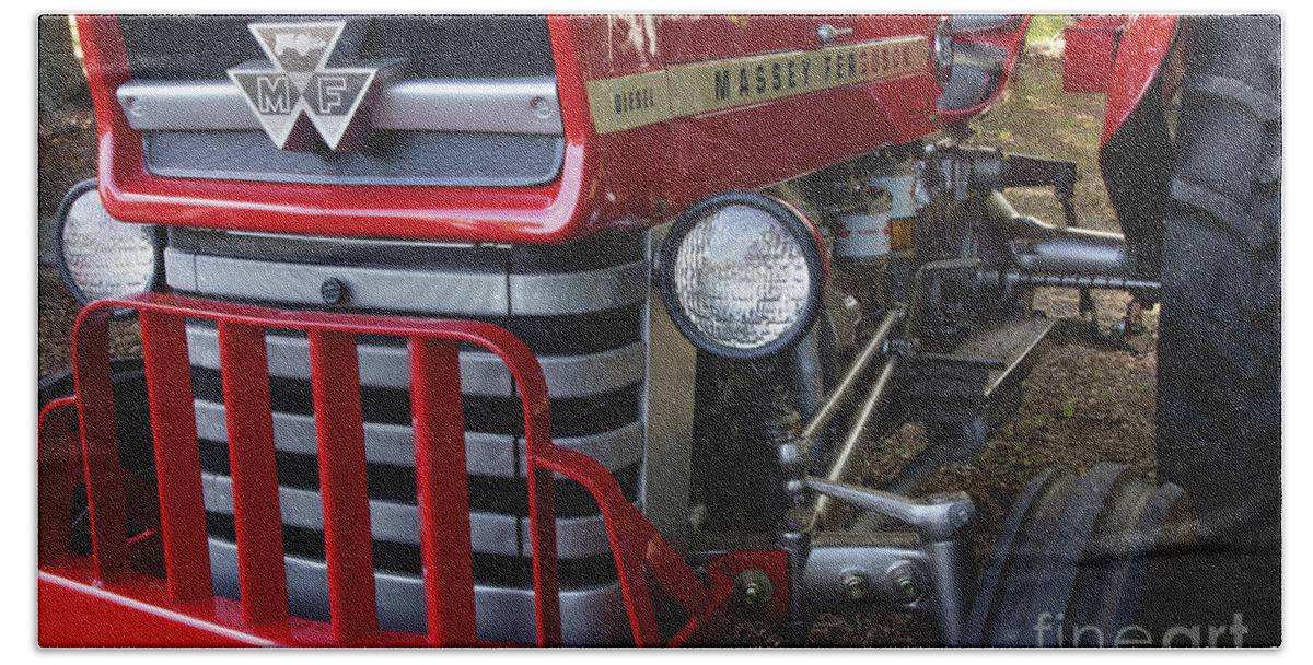 Tractor Beach Towel featuring the photograph Massey Ferguson by Mike Eingle