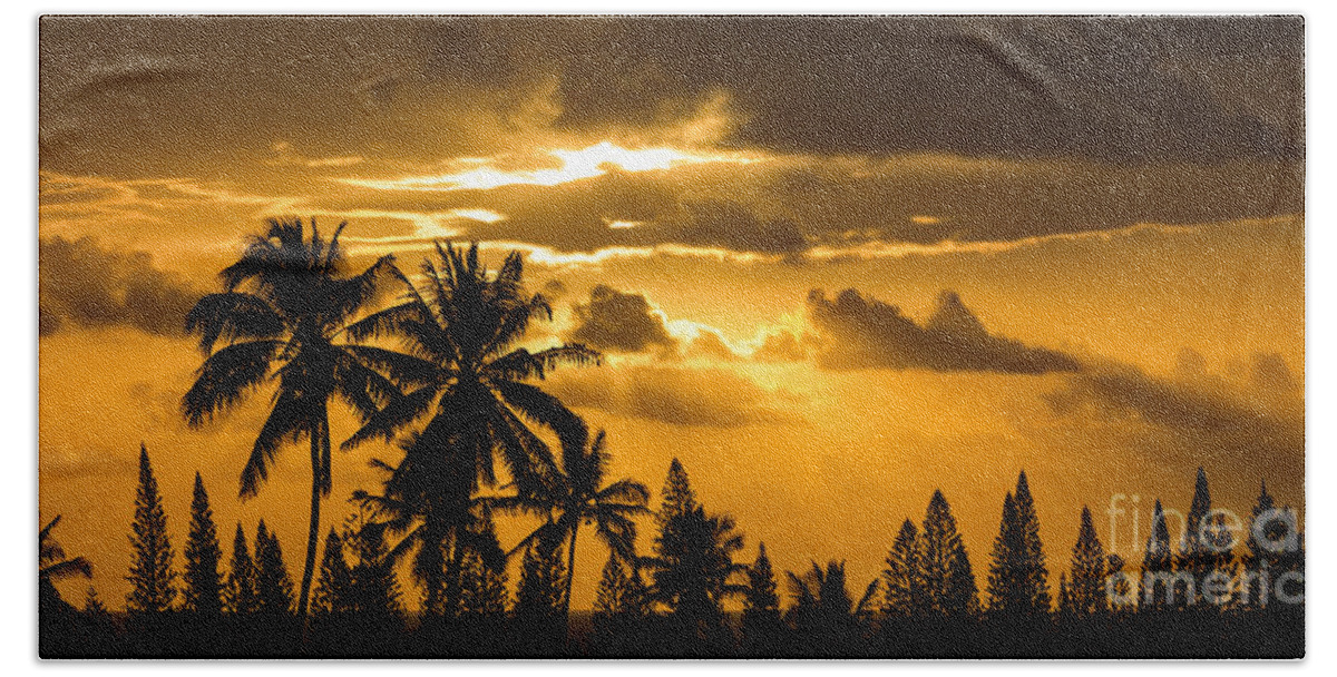 Sunset Beach Sheet featuring the photograph Maui Sunset by Patti Schulze