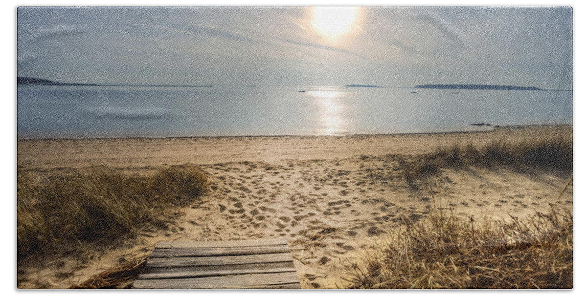 Wellfleet Beach Towel featuring the photograph MayoBeach by Darius Aniunas