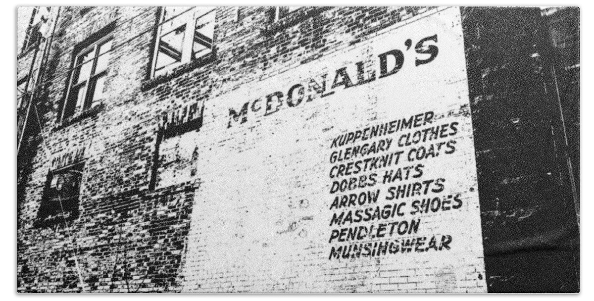 Mcdonald's Beach Towel featuring the photograph McDonald's Clothing Store by Jana Rosenkranz