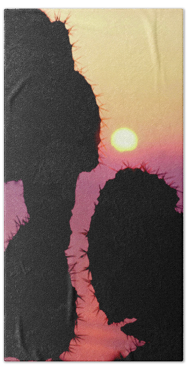 Cactus Beach Sheet featuring the photograph Mediterranean Sunrise by Robert J Sadler