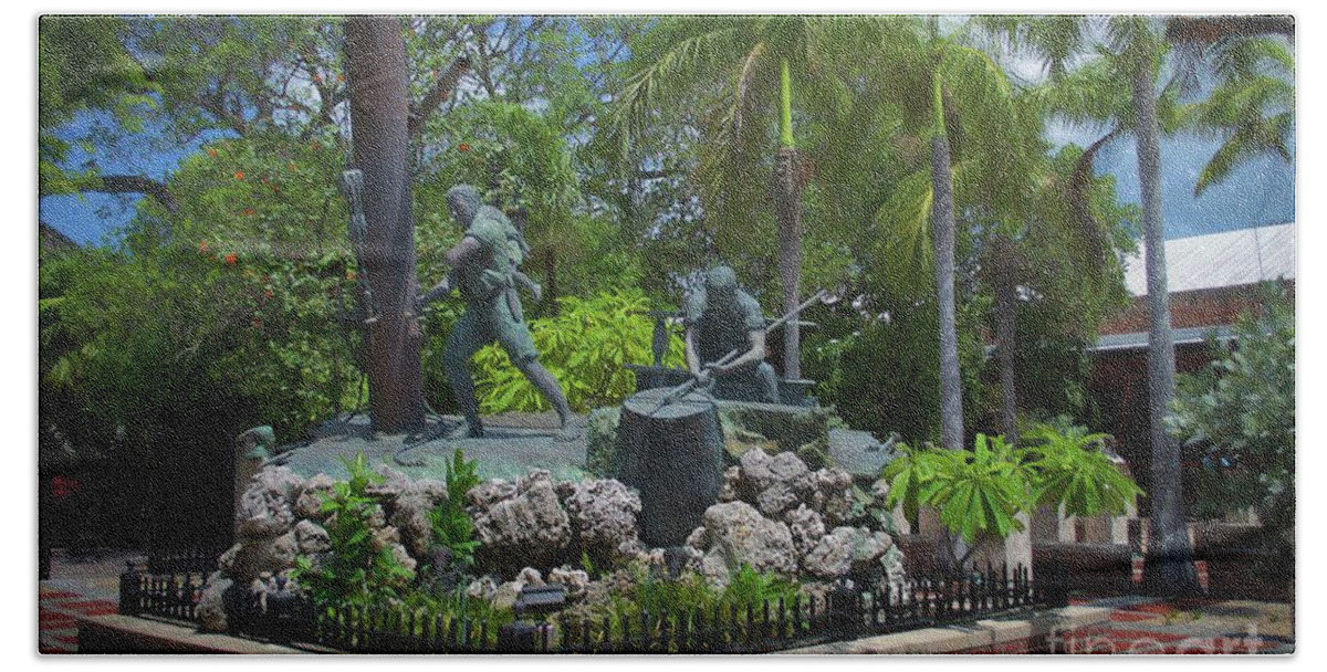 Scenic Tours Beach Towel featuring the photograph Memorial Sculpture Garden by Skip Willits