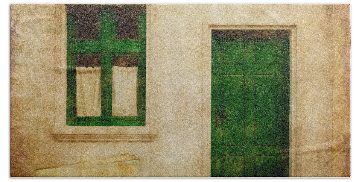Memories Of Irish Green Beach Towel featuring the painting Memories of Irish Green by Bellesouth Studio