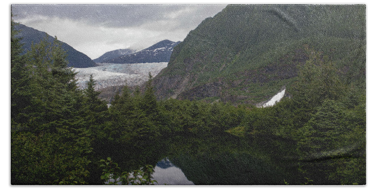 Mendenhall Lake Beach Towel featuring the photograph Mendenhall Lake by Anthony Jones