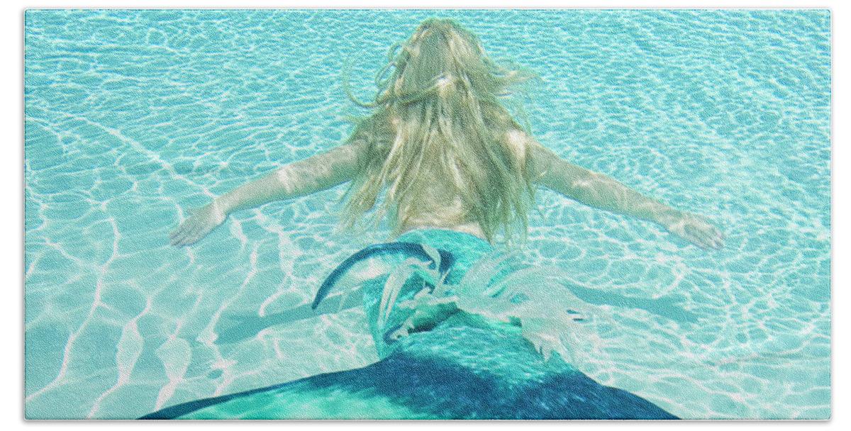 Mermaid Beach Towel featuring the photograph Mermaid Escape 2 by Steve Williams