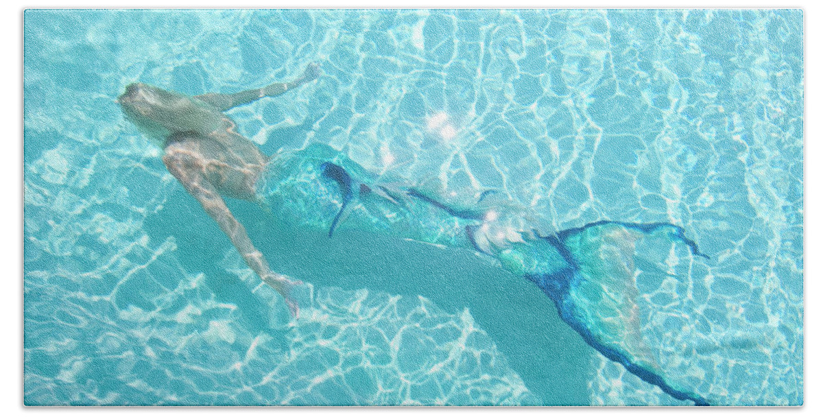 Mermaid Beach Towel featuring the photograph Mermaid glide by Steve Williams