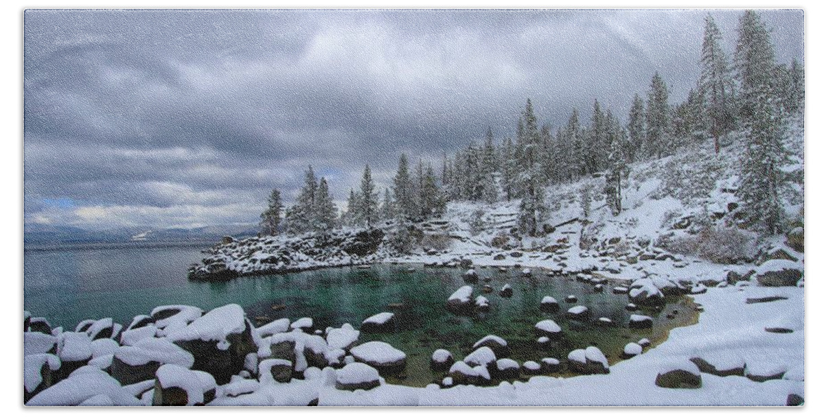 Lake Tahoe Beach Sheet featuring the photograph Merry Christmas by Sean Sarsfield