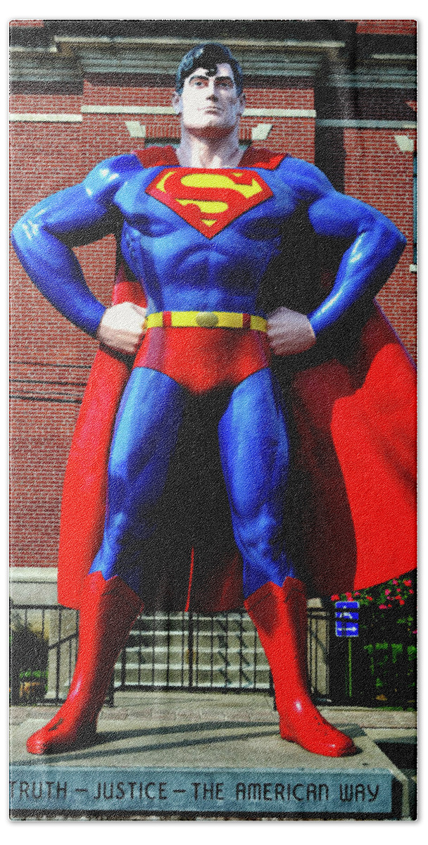 Metropolis. Home Of Superman Beach Sheet featuring the photograph Metropolis - Home Of Superman 001 by George Bostian