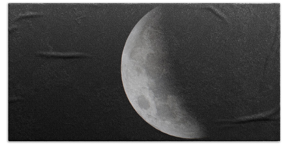 Moon Beach Towel featuring the photograph Mid Eclipse by Brooke Bowdren