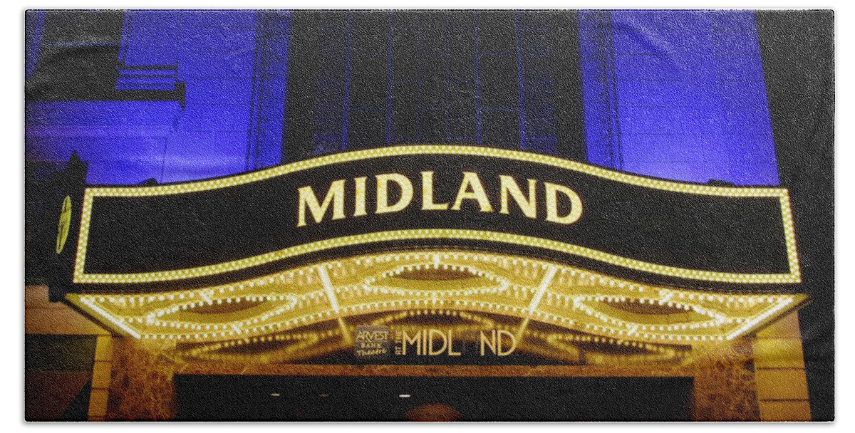 Midland Theater Beach Towel featuring the photograph Midland Theater by Matt Quest