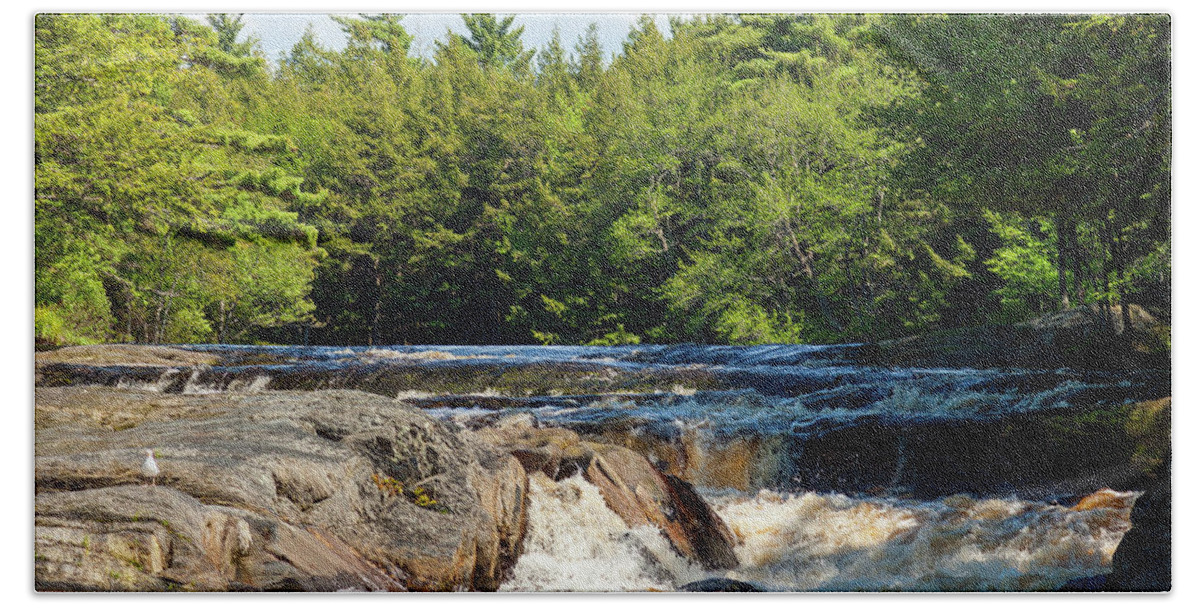 Canada Beach Sheet featuring the photograph Mill Falls, Kejimkujik National Park, Nova Scotia by Gary Corbett