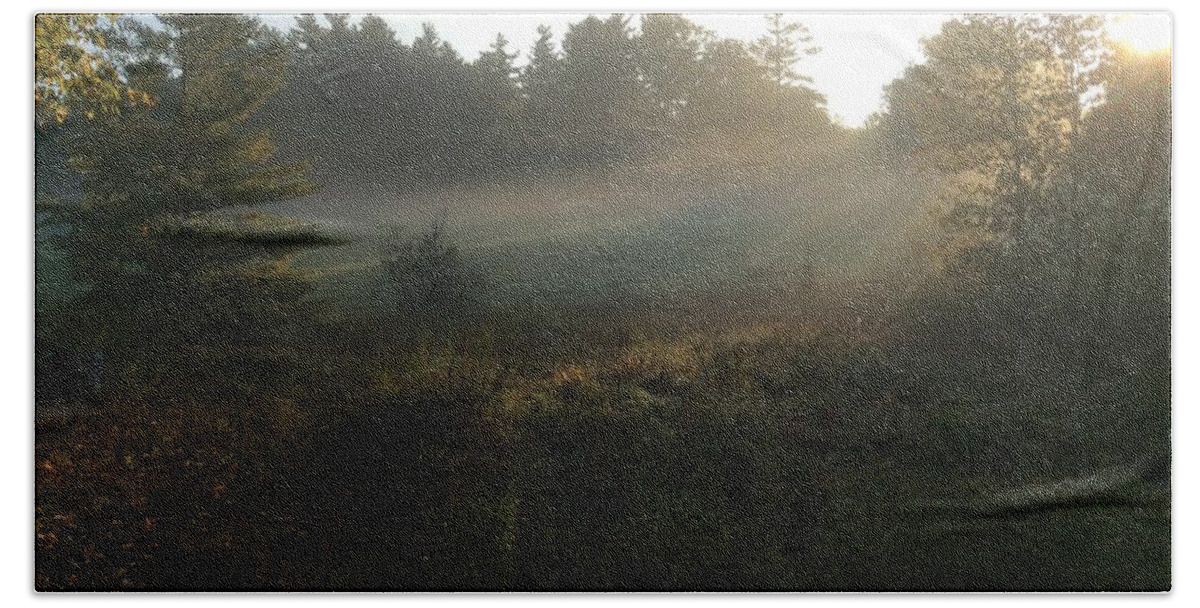 Mist Beach Sheet featuring the photograph Mist in the Meadow by Pat Purdy