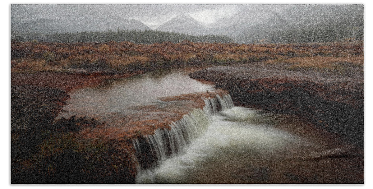 Misty Beach Towel featuring the photograph Misty Mountain Majesty by Brian Gustafson
