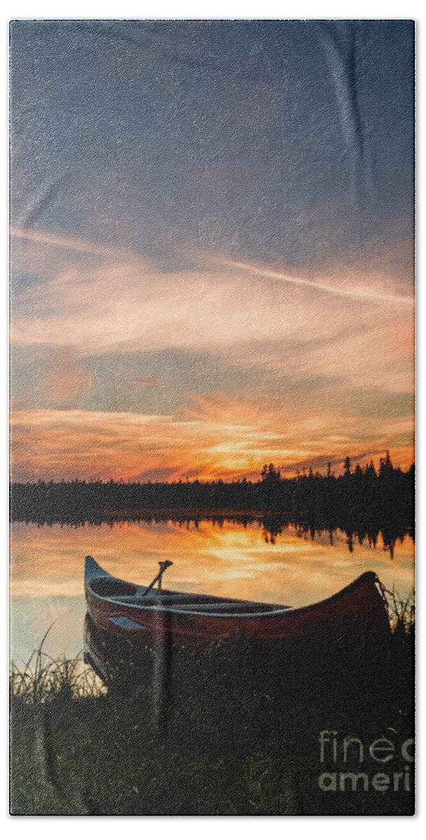 Minnesota Beach Sheet featuring the photograph MN Sunset 4 by Lori Dobbs
