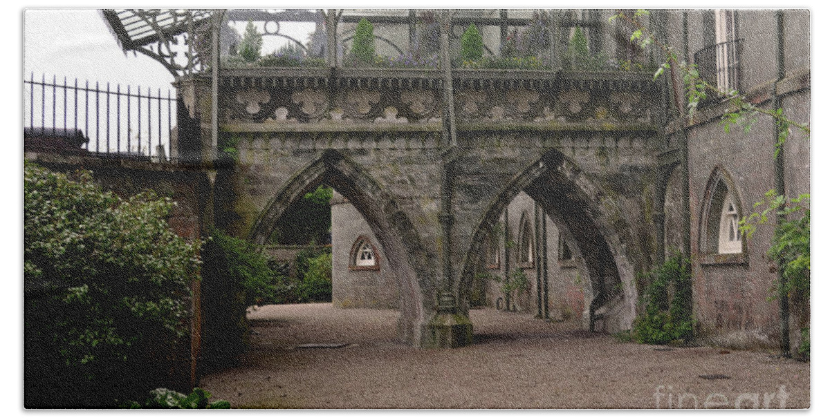 Inveraray Castle Beach Sheet featuring the photograph Moat at Inveraray Castle in Argyll by DejaVu Designs