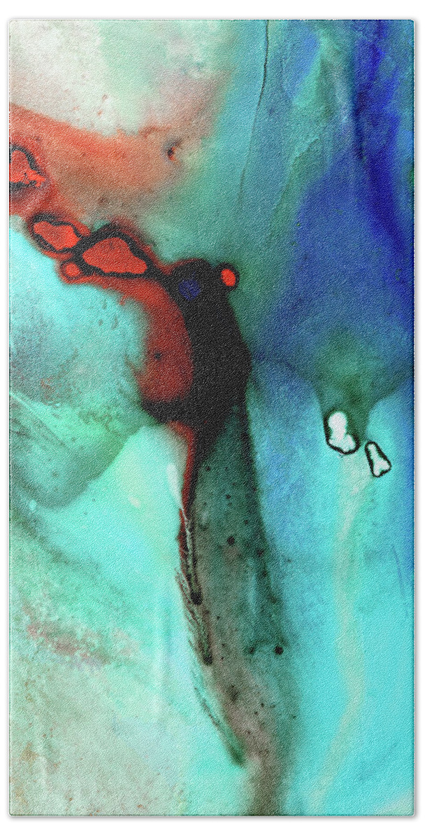 Abstract Art Beach Sheet featuring the painting Modern Abstract Art - Color Rhapsody - Sharon Cummings by Sharon Cummings