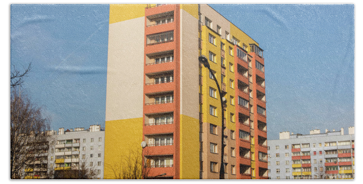 Apartment Beach Sheet featuring the photograph Modern Apartment Buildings by Juli Scalzi