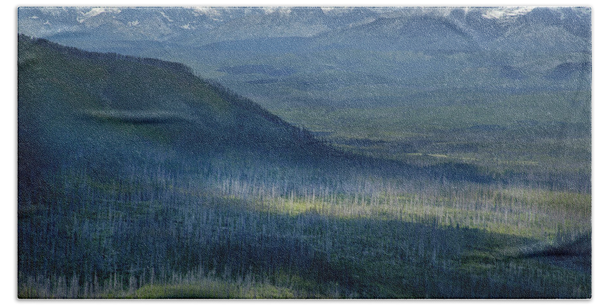 Mountains Beach Sheet featuring the photograph Montana Mountain Vista #3 by David Chasey