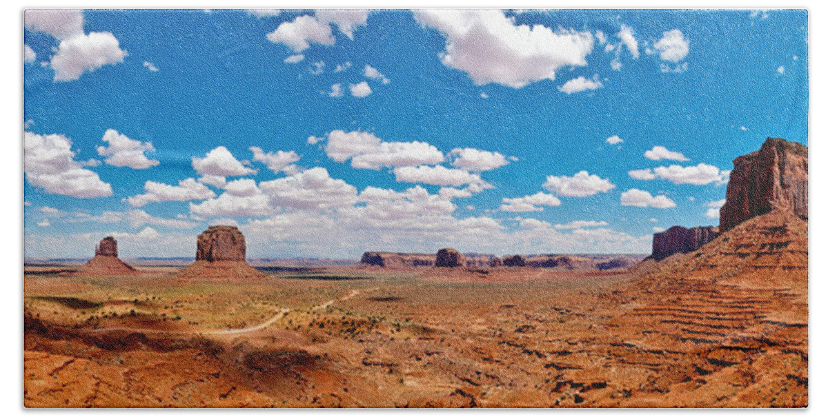 America Beach Towel featuring the photograph Monument Valley - The Large One by Andreas Freund