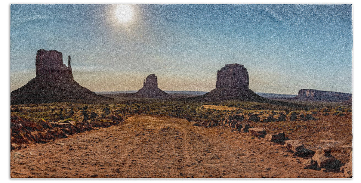 Monument Valley Beach Towel featuring the photograph Monument Valley by Phil Abrams