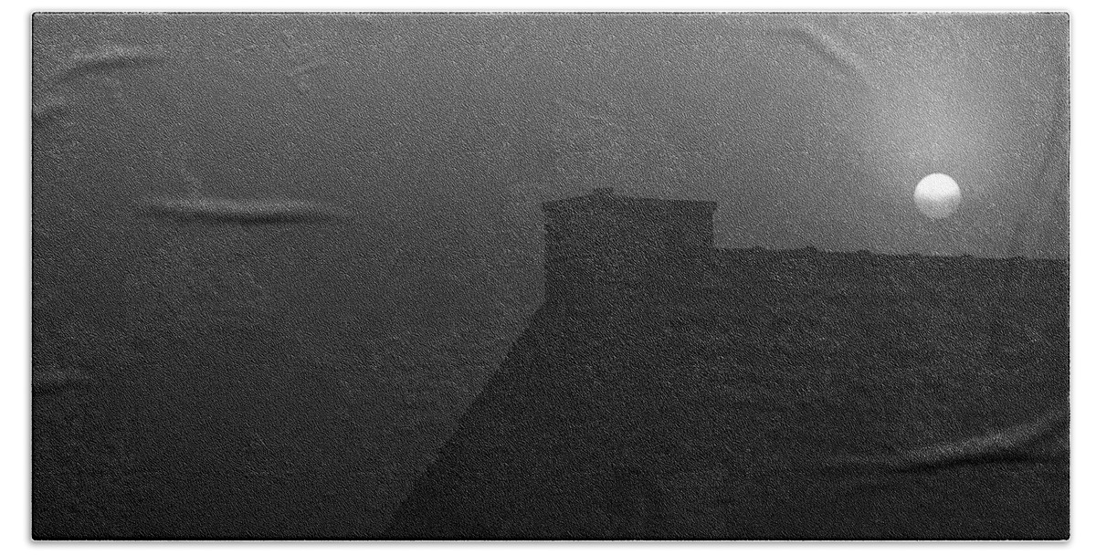 Dark Beach Towel featuring the photograph Moon by Elisabeth Derichs