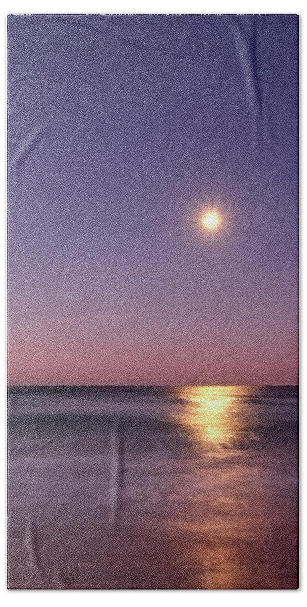 Moon Beach Towel featuring the photograph Moon Shine by Catherine Reading