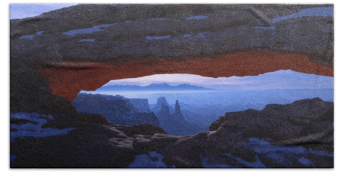 Moonlit Mesa Beach Towel featuring the photograph Moonlit Mesa by Chad Dutson