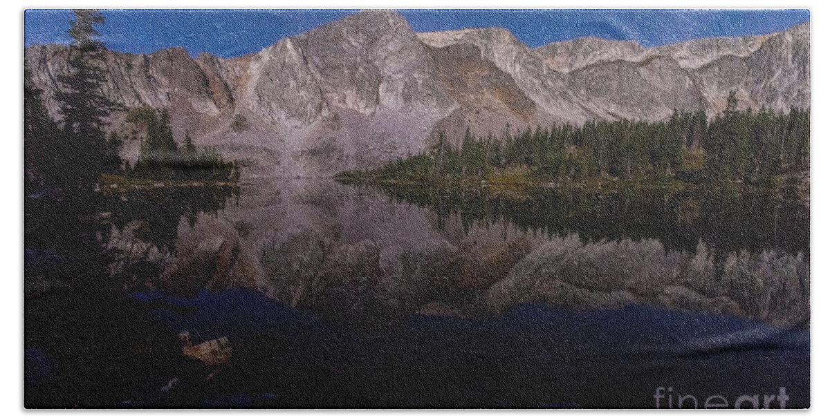 Landscape Beach Towel featuring the photograph Moonlit Reflections by Steven Reed