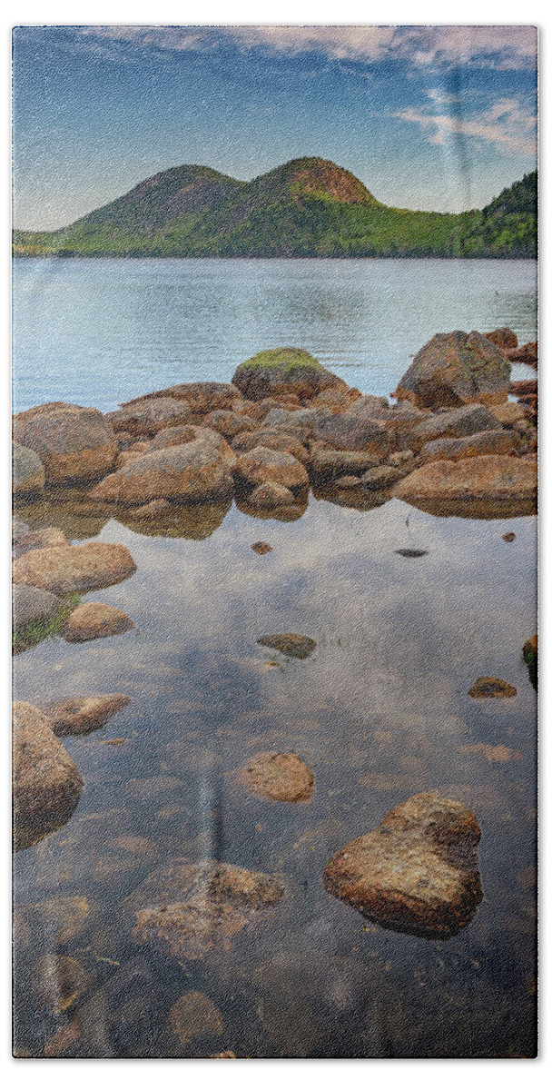 Jordan Pond Beach Sheet featuring the photograph Morning at Jordan Pond by Rick Berk