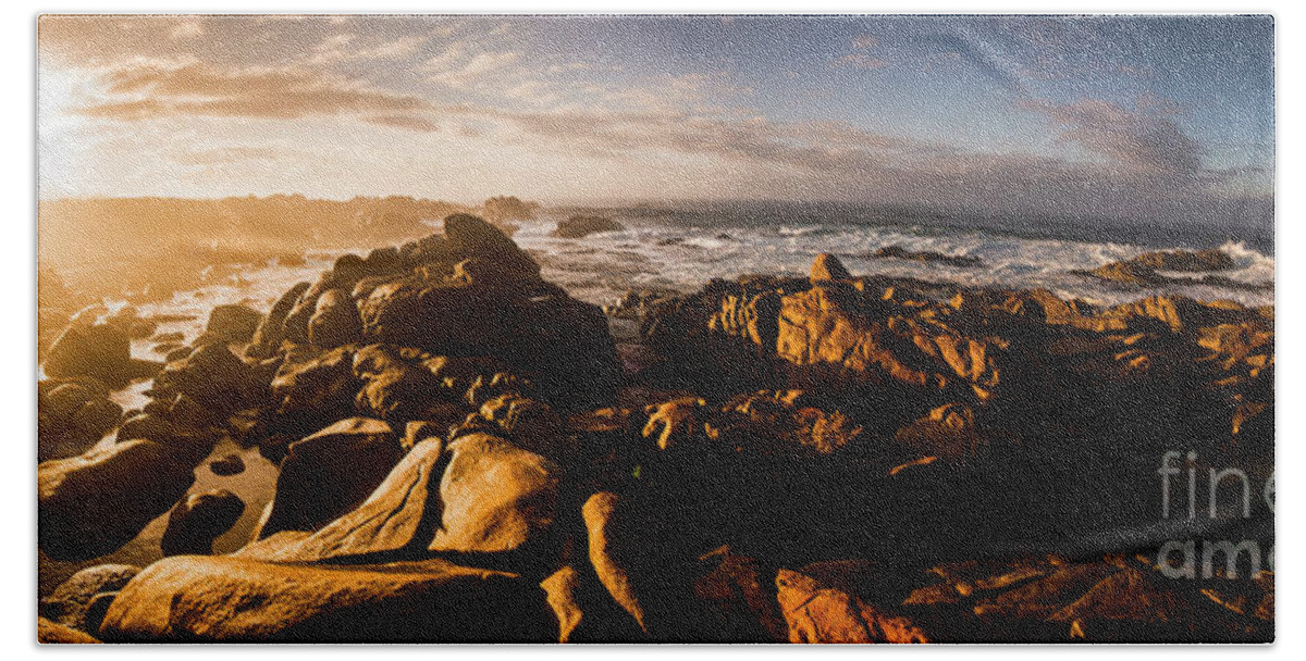 Australia Beach Towel featuring the photograph Morning ocean panorama by Jorgo Photography