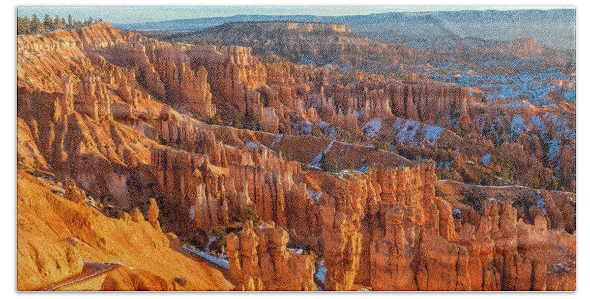 Natioanl Park Beach Towel featuring the photograph Morning on Bryce Canyon by Jonathan Nguyen