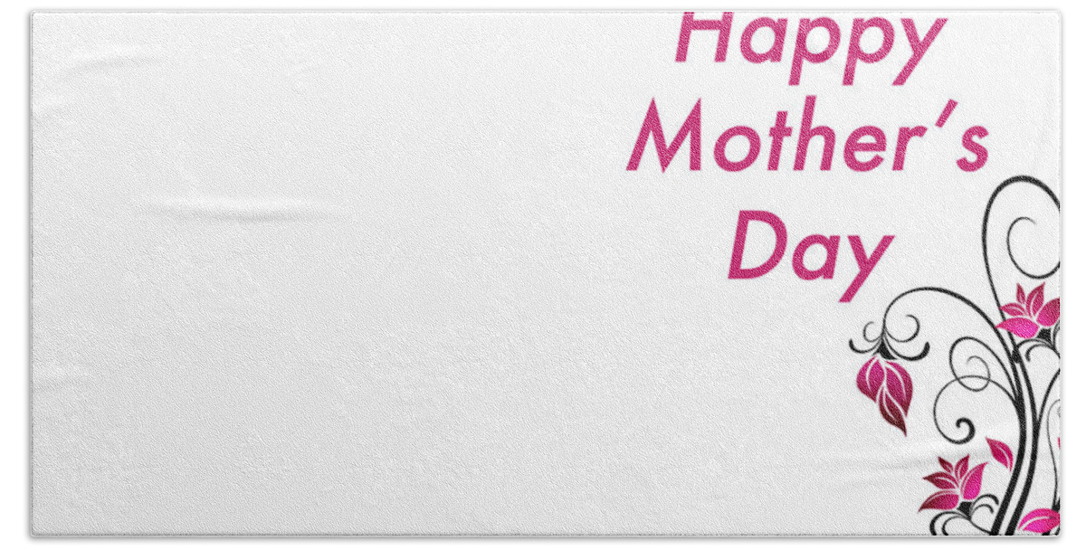 Mother's Day Beach Towel featuring the digital art Mother's Day by Super Lovely
