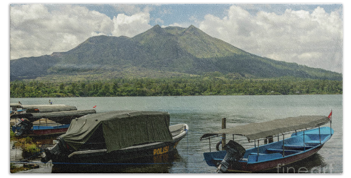 Lake Beach Towel featuring the photograph Mount Batur 2 by Werner Padarin
