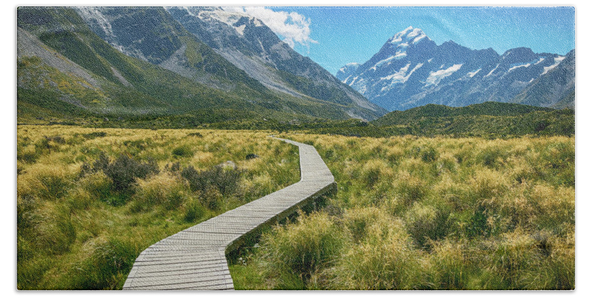 New Zealand Beach Towel featuring the photograph Mount Cook by Martin Capek