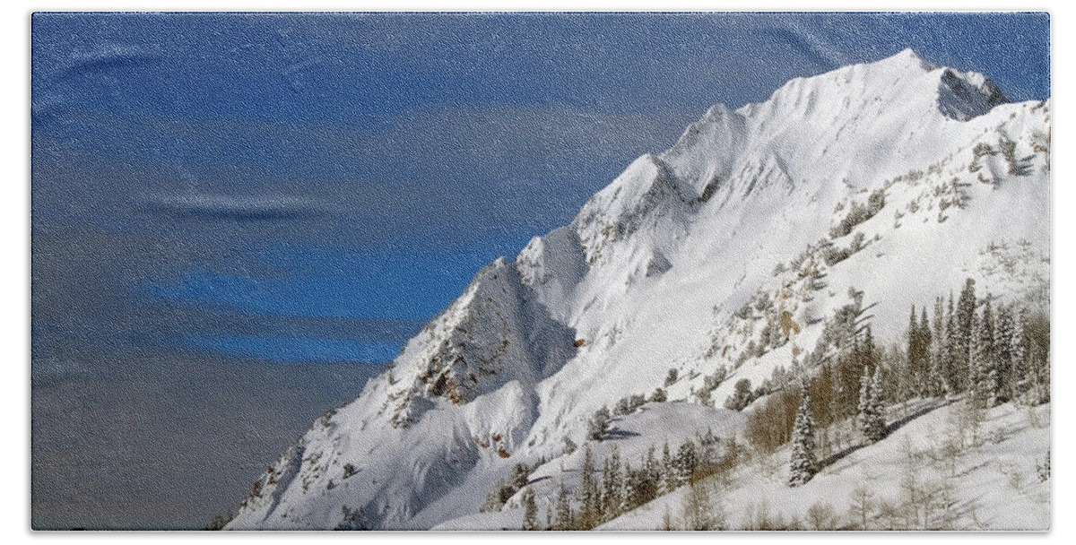Landscape Beach Towel featuring the photograph Mount Superior in Winter by Brett Pelletier