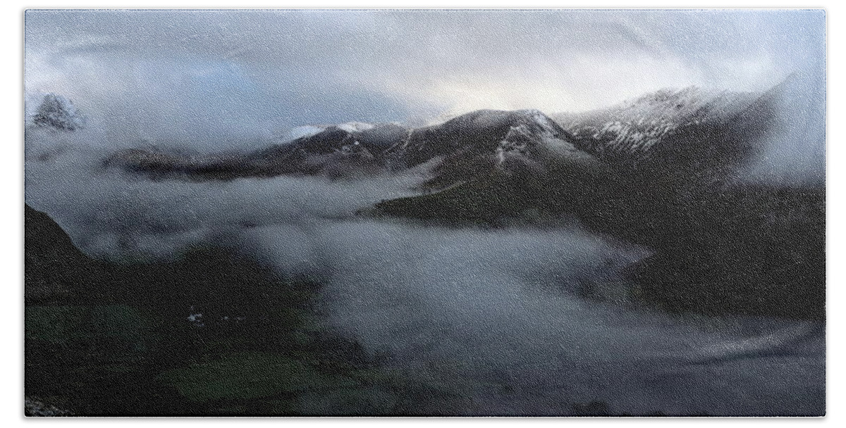Nature Beach Towel featuring the photograph Mountains in the clouds by Lukasz Ryszka