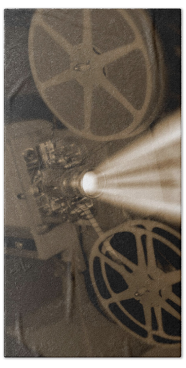Vintage Beach Towel featuring the photograph Movie Projector by Mike McGlothlen