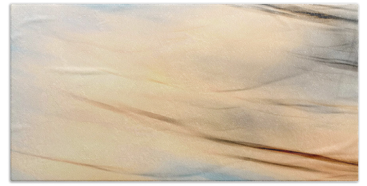 Abstract Beach Sheet featuring the photograph Moving Branches Moving Clouds by Gary Slawsky