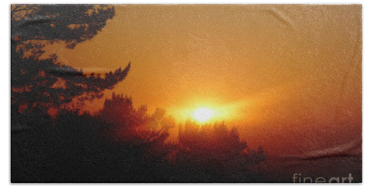Sunset Beach Towel featuring the photograph Mulholland by Nora Boghossian