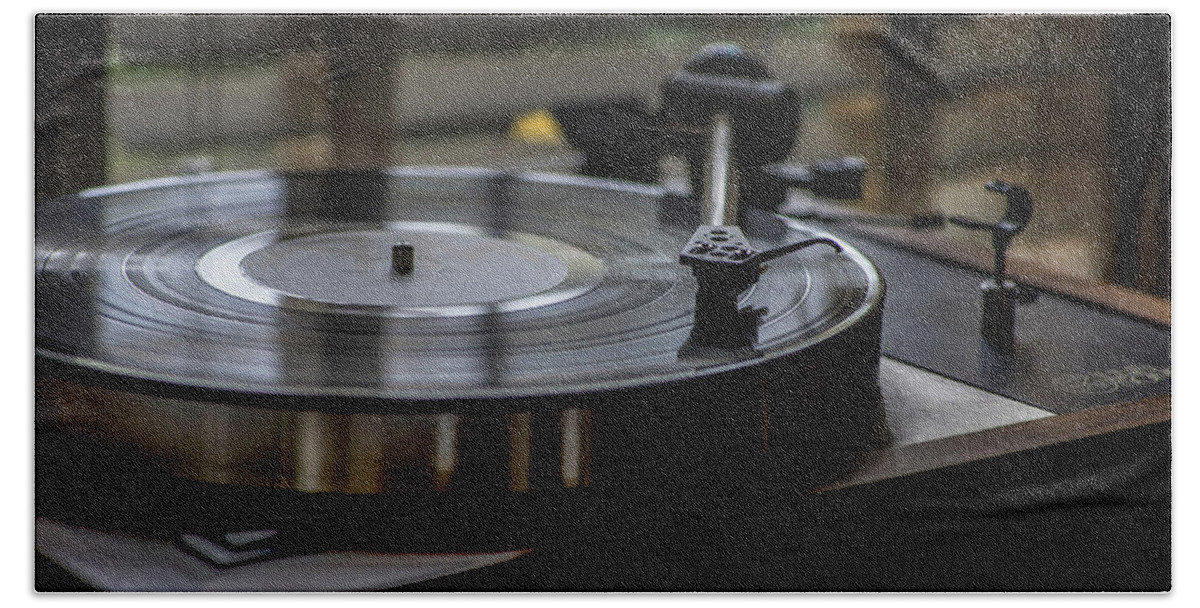 Turntable Beach Towel featuring the photograph Music Maker by Stephen Anderson