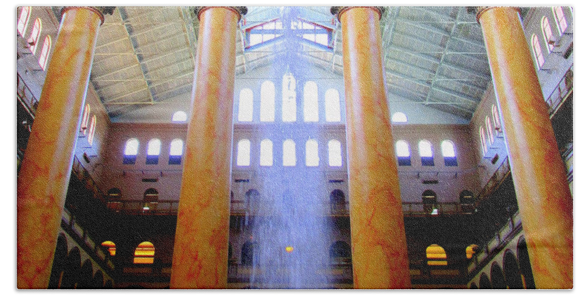 Washington Beach Towel featuring the photograph National Building Museum 3 by Randall Weidner