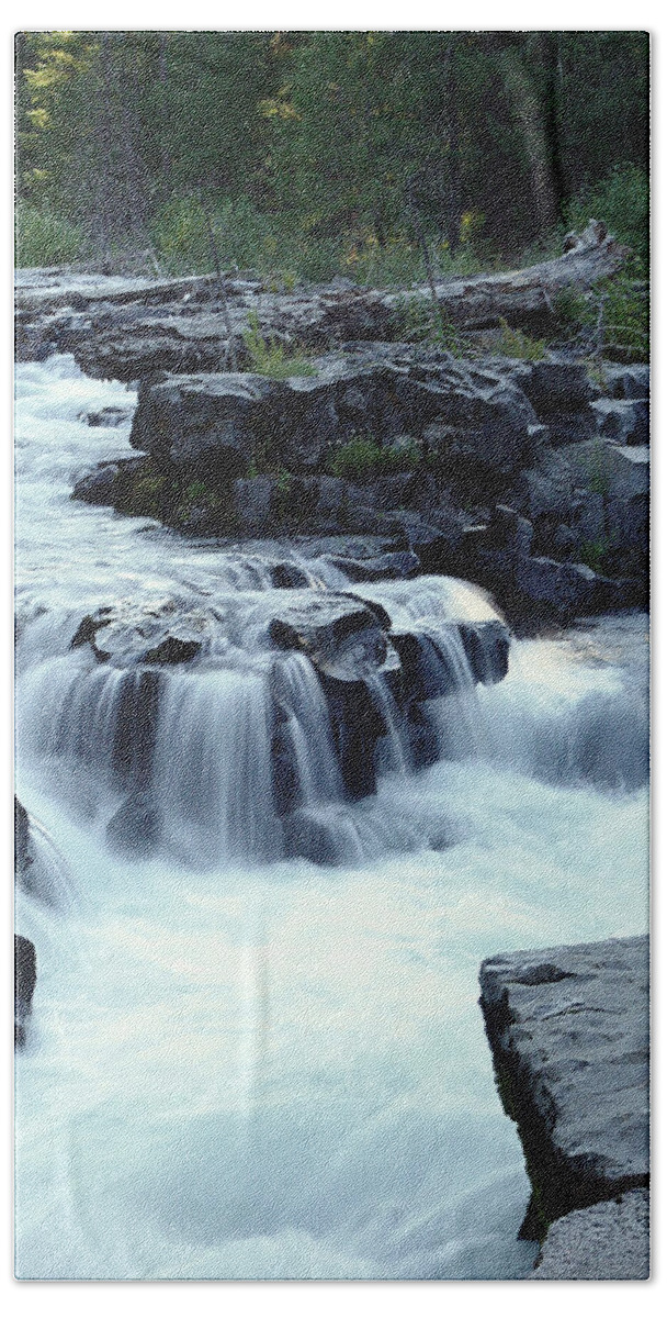 Waterfall Beach Sheet featuring the photograph Natural Bridges Falls 03 by Peter Piatt