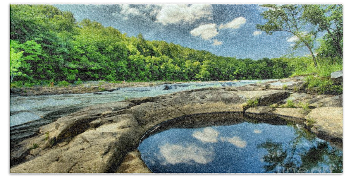 Youghiogheny River Beach Sheet featuring the photograph Natural Swimming Pool by Adam Jewell