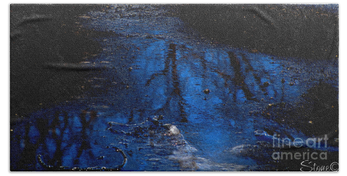 Blue Beach Sheet featuring the photograph Natures Looking Glass by September Stone